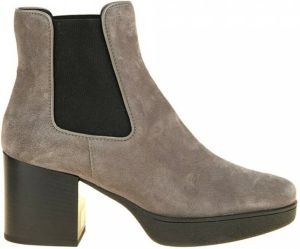 TOD'S Chelsea Boots Camoscio Plateau T70 Beige Dames