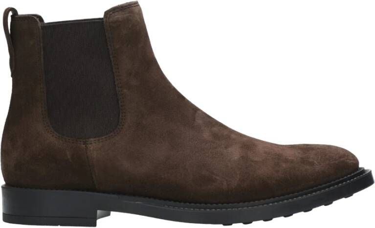 TOD'S Bruine Leren Chelsea Laarzen voor Heren Bruin Heren
