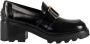 TOD'S Zwarte elegante loafers met middelhak Black Dames - Thumbnail 1