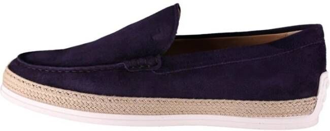 TOD'S Donkerblauwe Suède Loafer Blue Heren