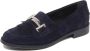Tod's Donkere suède loafer schoen met franje - Thumbnail 1