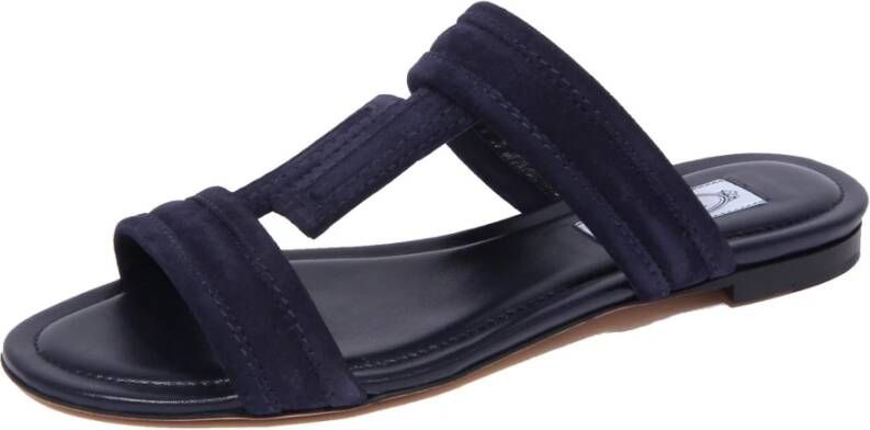 Tod's Donkere Suède Sandaal Schoen Gemaakt in Italië