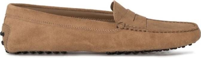 TOD'S Elegant Mocassino Loafers Beige Dames