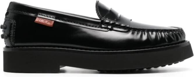 TOD'S Elegante Mocassino Loafers voor Vrouwen Black Dames