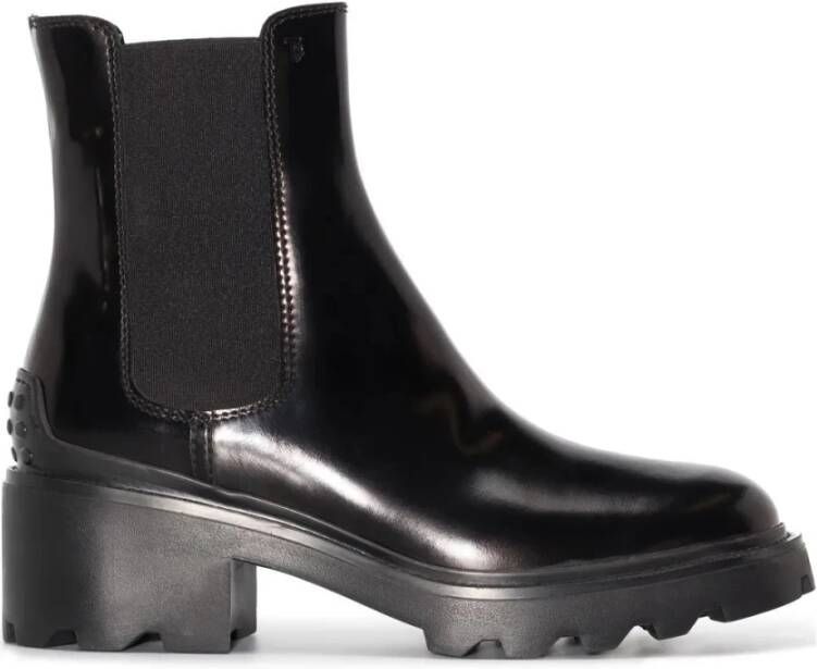 TOD'S Boots Women Chelsea Boots GOMMA CARRO Calfskin in zwart