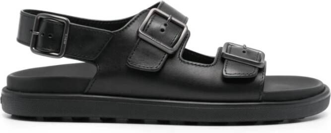 Tod's Elegante Zwarte Leren Sandalen