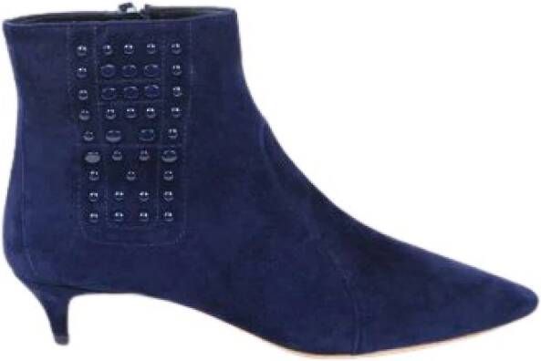 TOD'S Enkellaarsjes met kleine pinnen Blauw Dames