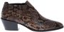 TOD'S Enkellaarsjes met Python Print en Schuine Hak Bruin Dames - Thumbnail 1