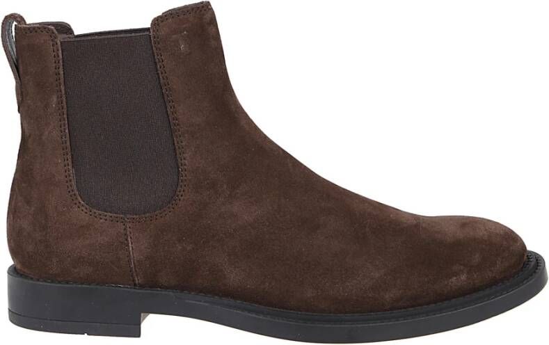 TOD'S Enkellaarzen in Testa Moro Stijl Brown Heren