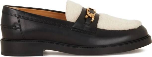 TOD'S Faux Fur Teddy Loafer Black Dames