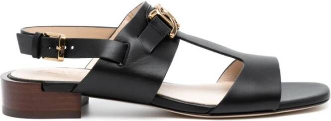 TOD'S Flat Sandals Black Dames