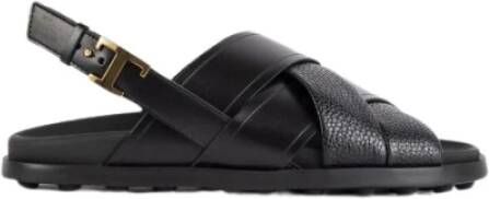 TOD'S Flat Sandals Black Dames