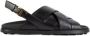 TOD'S Flat Sandals Black Heren - Thumbnail 1