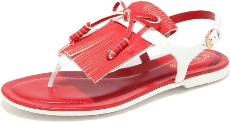 Tod's Franje Rubber Slippers Gemaakt in Italië