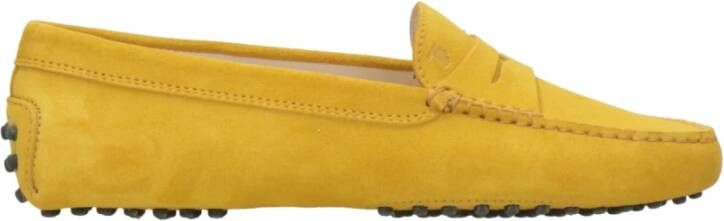 TOD'S Gele Suède Sandalen Yellow Dames