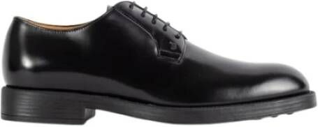 Tod's Gepoetste zwarte leren veterschoenen