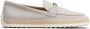 TOD'S Gomma Leren Loafers Gray Dames - Thumbnail 1