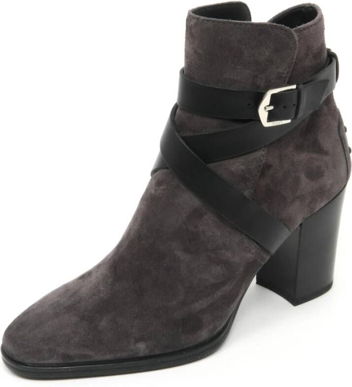 Tod's Gomma T70 Laars Hematiet Zwart