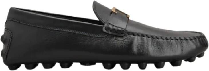 TOD'S Gommino Bubble Leren Platte Schoenen Black Heren