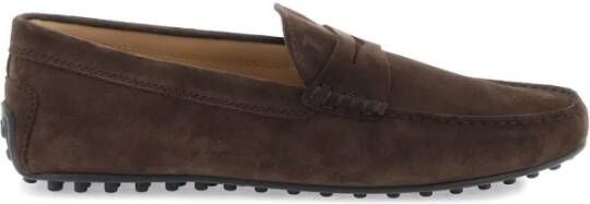 Tod's Gommino Suède Loafers met Penny Bar
