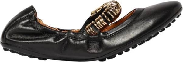 Tod's Gouden Details Leren Ballerina`s