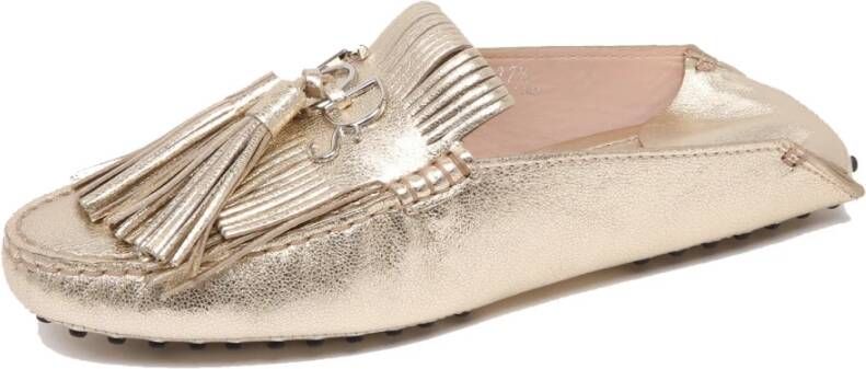 Tod's Gouden Loafer Schoen Gemaakt in Italië