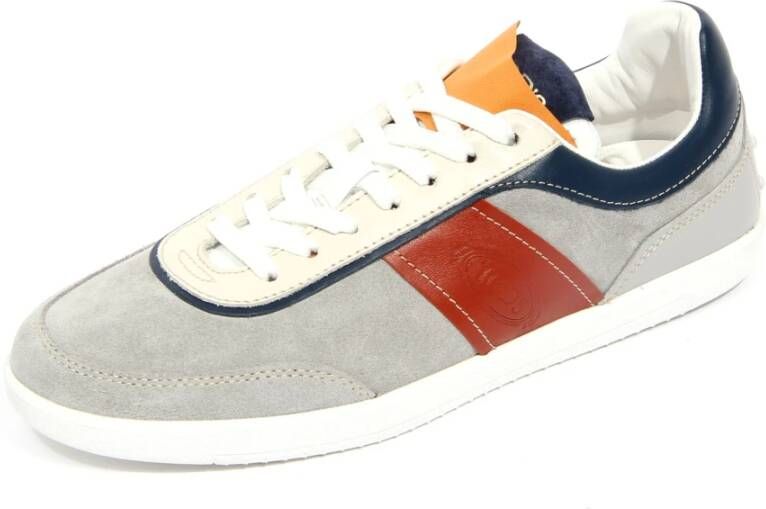 Tod's Grijs Blauw Suède Leren Veterschoenen
