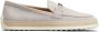 TOD'S Leren Loafers met Goudkleurige Hardware Gray Dames - Thumbnail 1