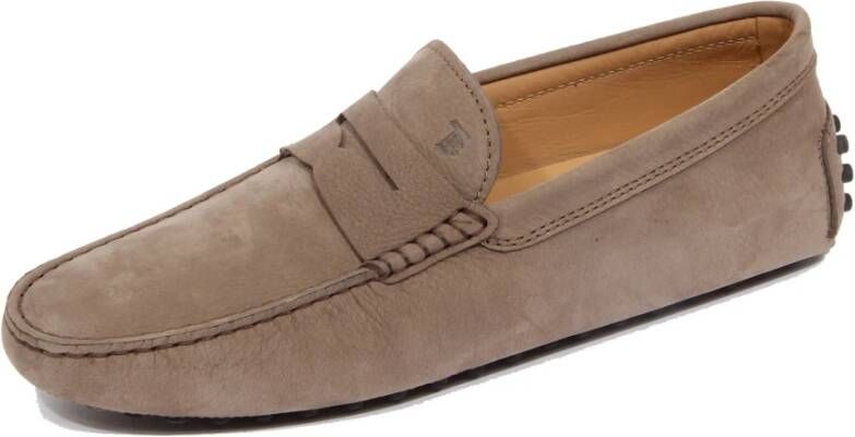 Tod's Grijze Nubuck Leren Loafer