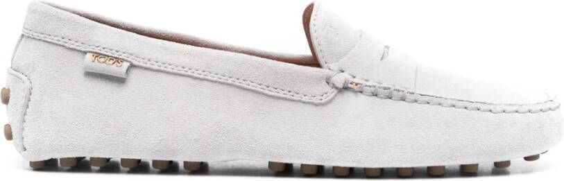 Tod's Grijze Platte Suède Schoenen