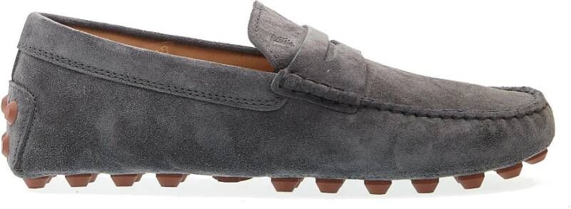 TOD'S Grijze Suède Bubble Loafer Gray Heren