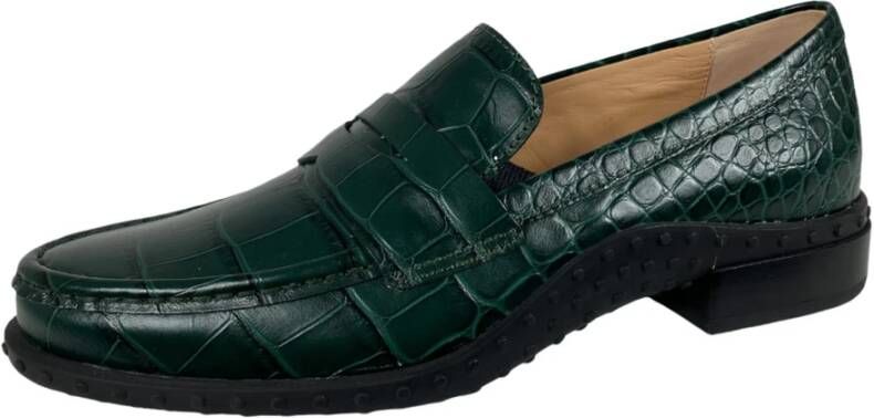 Tod's Groene Precious Print Loafer Schoenen