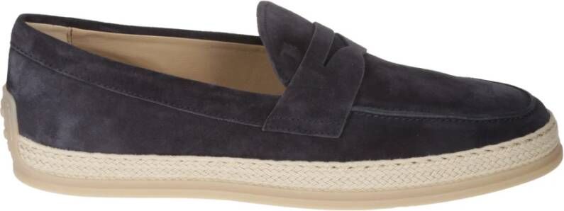 TOD'S Heren Loafers Mocassino Gomma Blue Heren