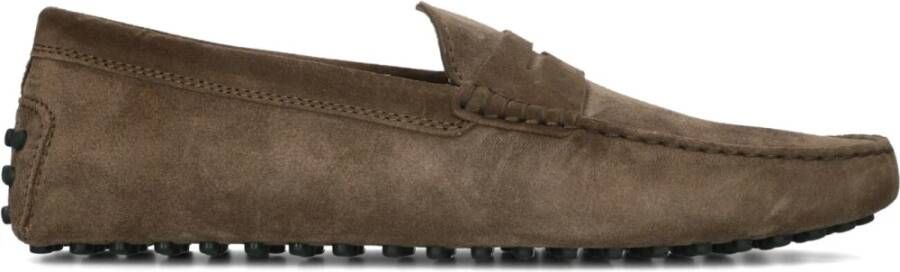 TOD&apos;S Mocassins Heren Xxm64c00640 Maat: 43 Materiaal: Suède Kleur: Taupe