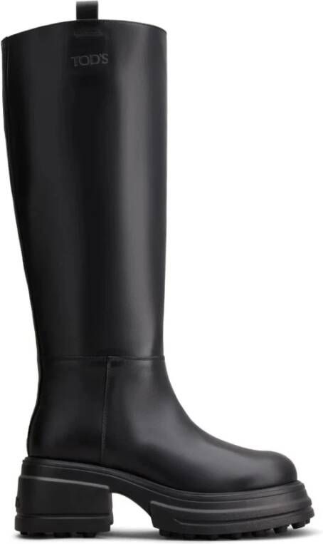 TOD&apos;S Hoge Laarzen Dames Xxw84k0hn40goc Maat: 40 Materiaal: Leer Kleur: Zwart