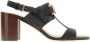 TOD'S Hoge Hak Leren Sandalen Black Dames - Thumbnail 1