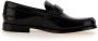 TOD'S Zwarte Leren Chain-Link Loafers Black Heren - Thumbnail 1