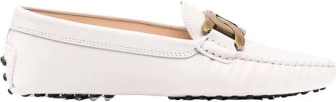 TOD'S Kate Gommino Driving Shoes White Dames