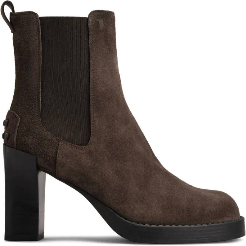 Tod's Koffiebruine Suède Chelsea Boots