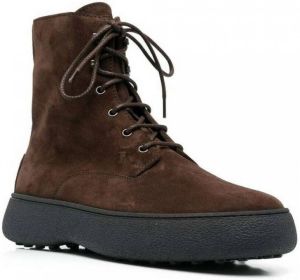 TOD'S Lace Up Boots Bruin Heren