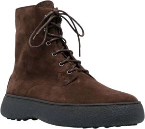 TOD'S Lace up Boots Bruin Heren