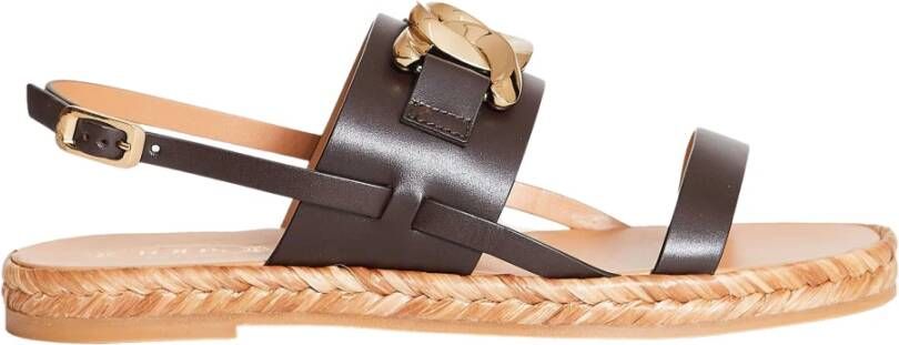 TOD'S Lage Ketting Sandaal Bruin Dames