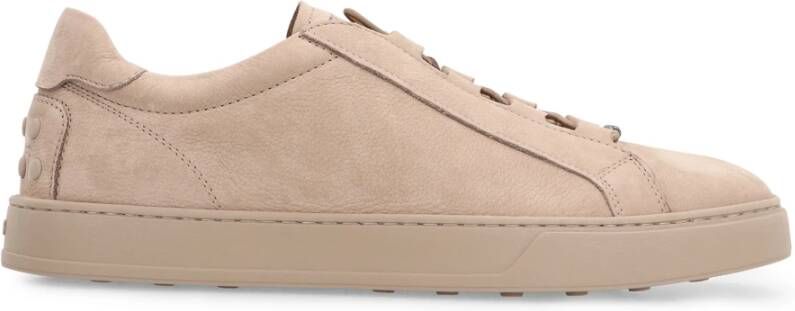 Tod's Lage Nubuck Sneakers Ronde Neus