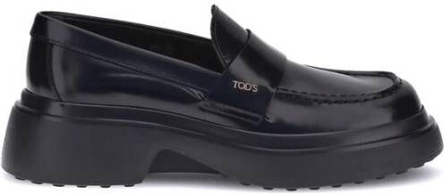 Tod's Lakleren Loafers met Rubberen Zool