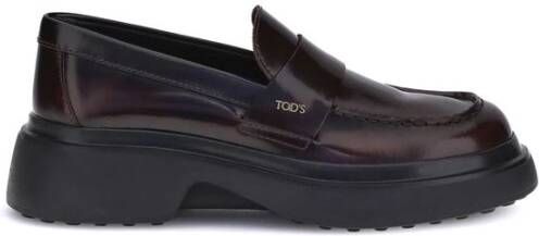 Tod's Lakleren Loafers met Rubberen Zool