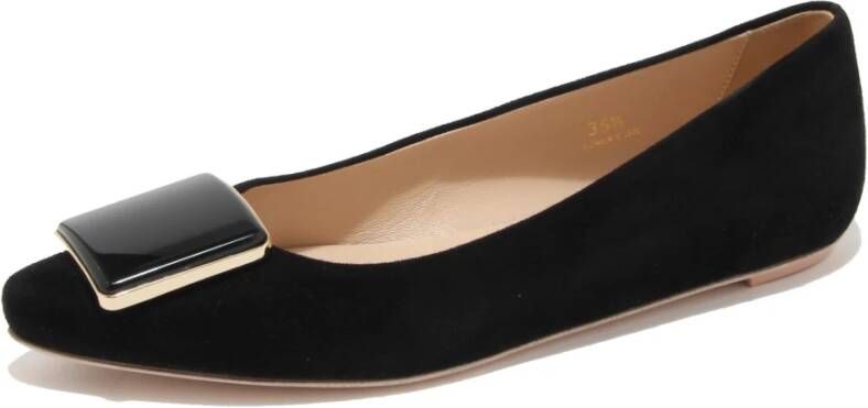 Tod's Leren Ballerina Schoenen met Plaque Detail