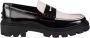 TOD'S Leren Bicolor Mocassins met Front Cut Black Dames - Thumbnail 1