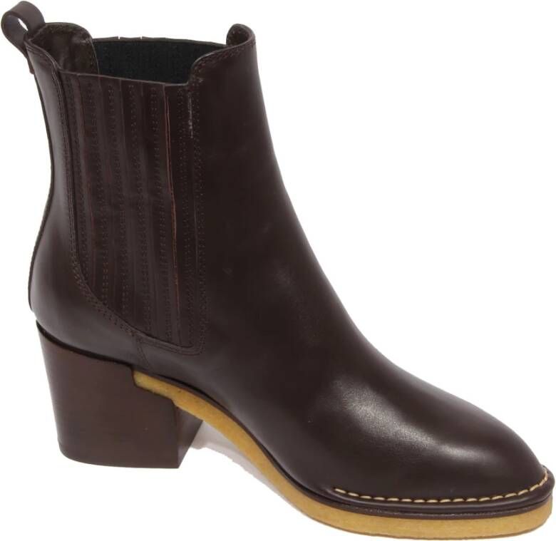 Tod's Leren enkellaars met elastisch detail
