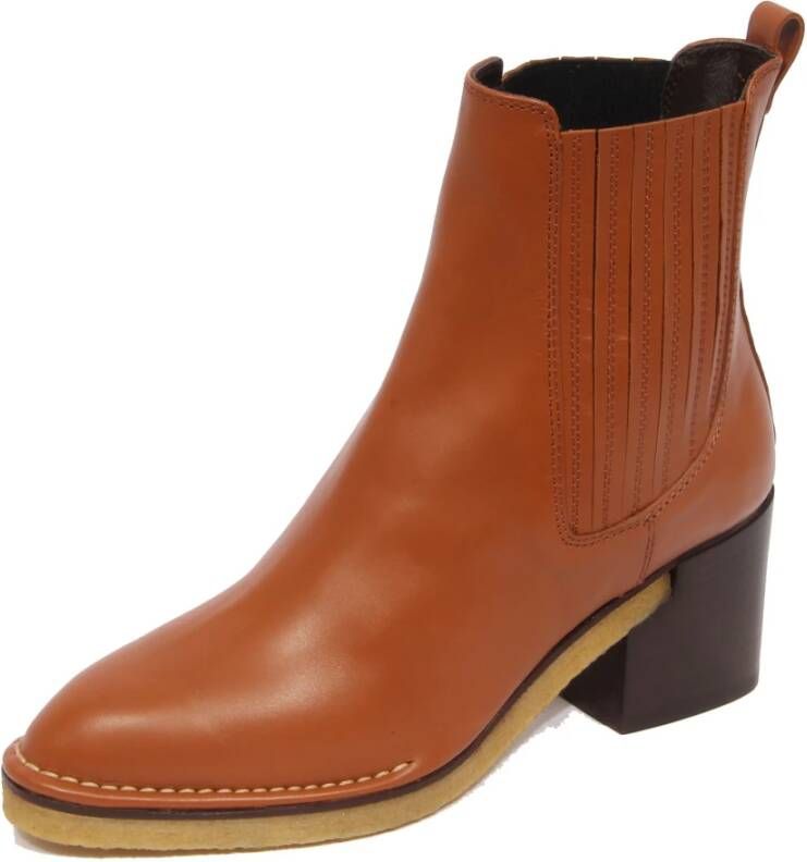 Tod's Leren enkellaars met elastisch detail