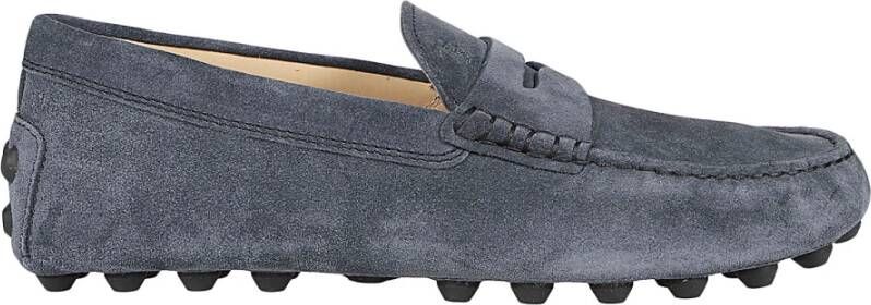 TOD'S Leren Loafers Gray Heren